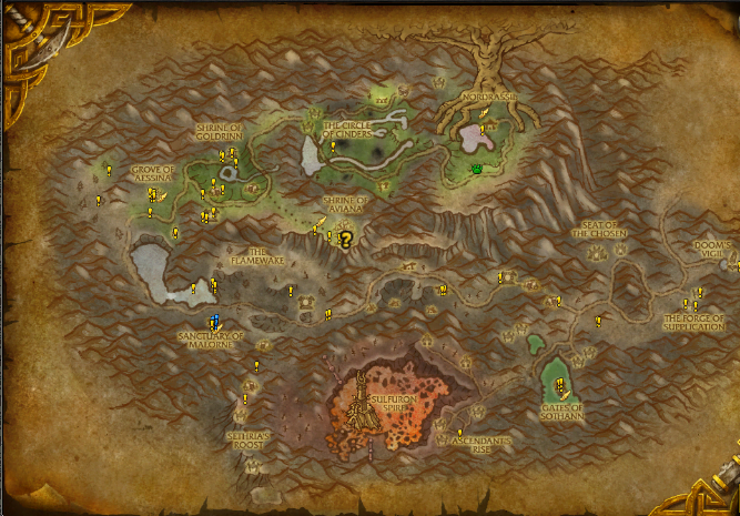 Mount Hyjal Cataclysm Map world of warcraft