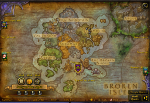 Broken Isles Map world of warcraft