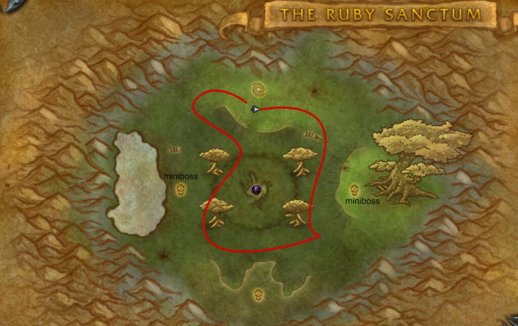 Borean Leather Farming - The Ruby Sanctum Map