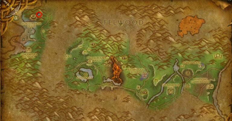 Blackfathom Deeps location map