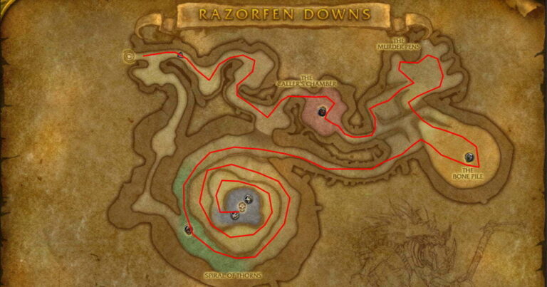 Dungeon Fasrms-Razorfen Downs Route