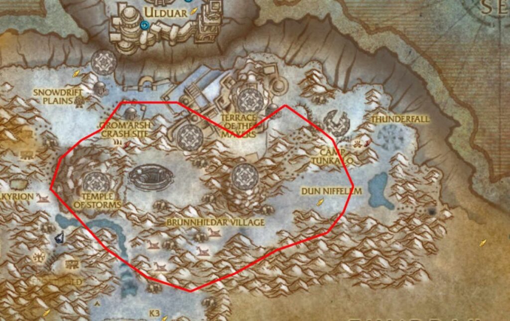 Icethorn farming spot the storm peaks world of warcraft