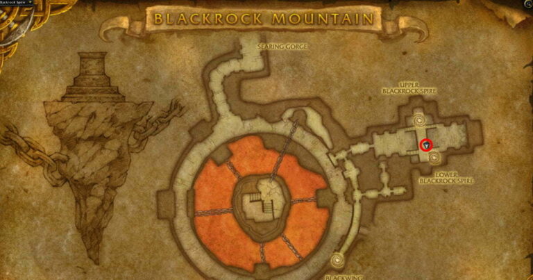 Lower Blackrock Spire location map