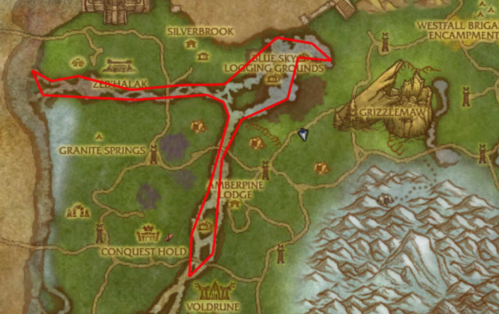 Tiger Lilly Grizzly Hills farming spot map location world of warcraft
